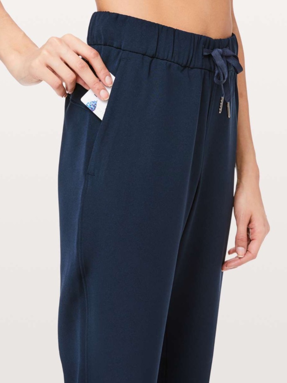 lululemon athletica Blue On the Fly Cropped Woven Athletic Pants